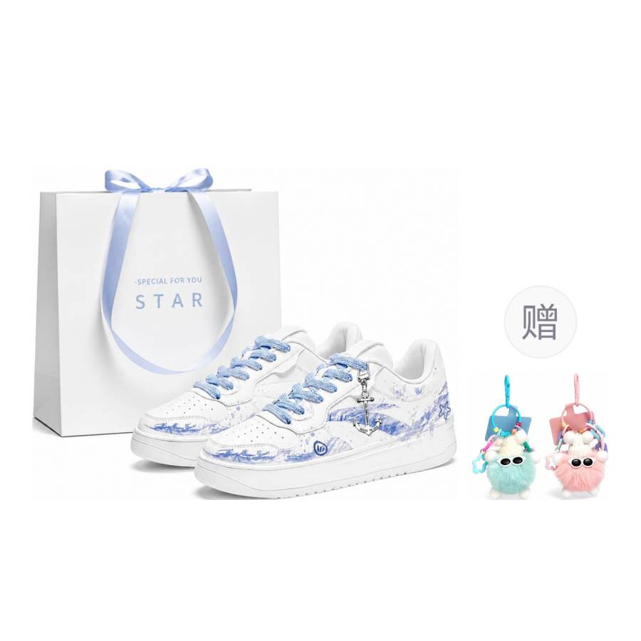 ANTA Easy Skateboard Shoes Unisex Low Top White