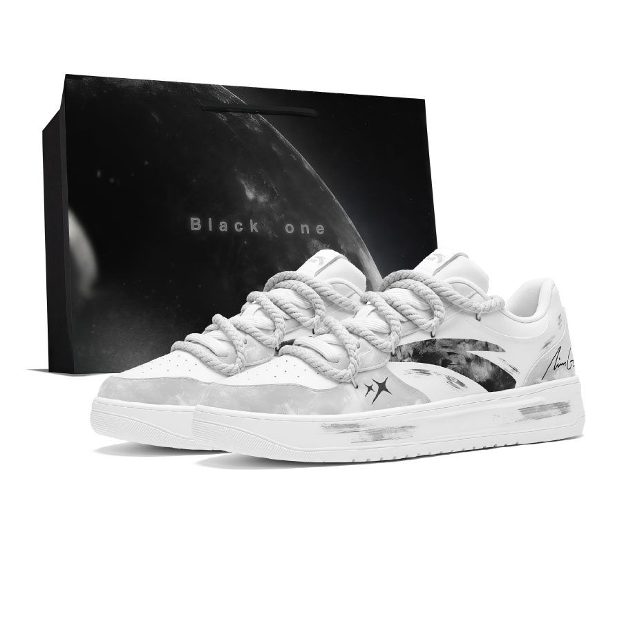 ANTA Skateboard Shoes Men's Low Top White