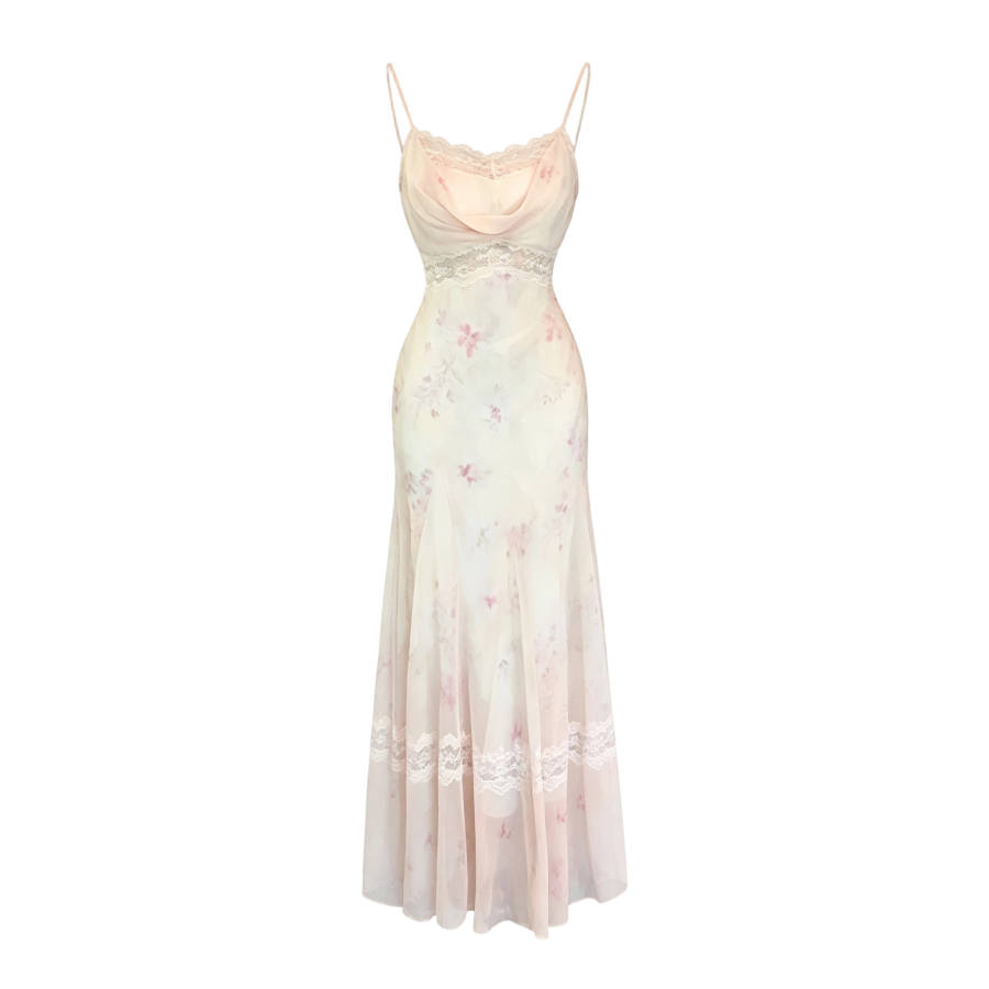 TUSHIFEI Slip Dresses Women's Image Color Thin Long Skirt Fishtail Dress
