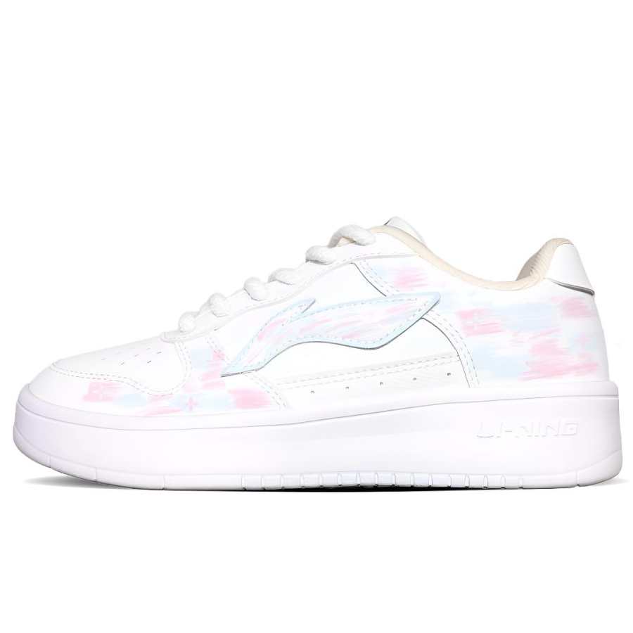 Li-Ning Li Ning Floating Boat Skateboard Shoes Women's Low Top Light Blue Pink
