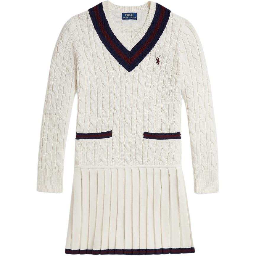 Polo Ralph Lauren Kids Dresses V Neck Moderate Short Skirt