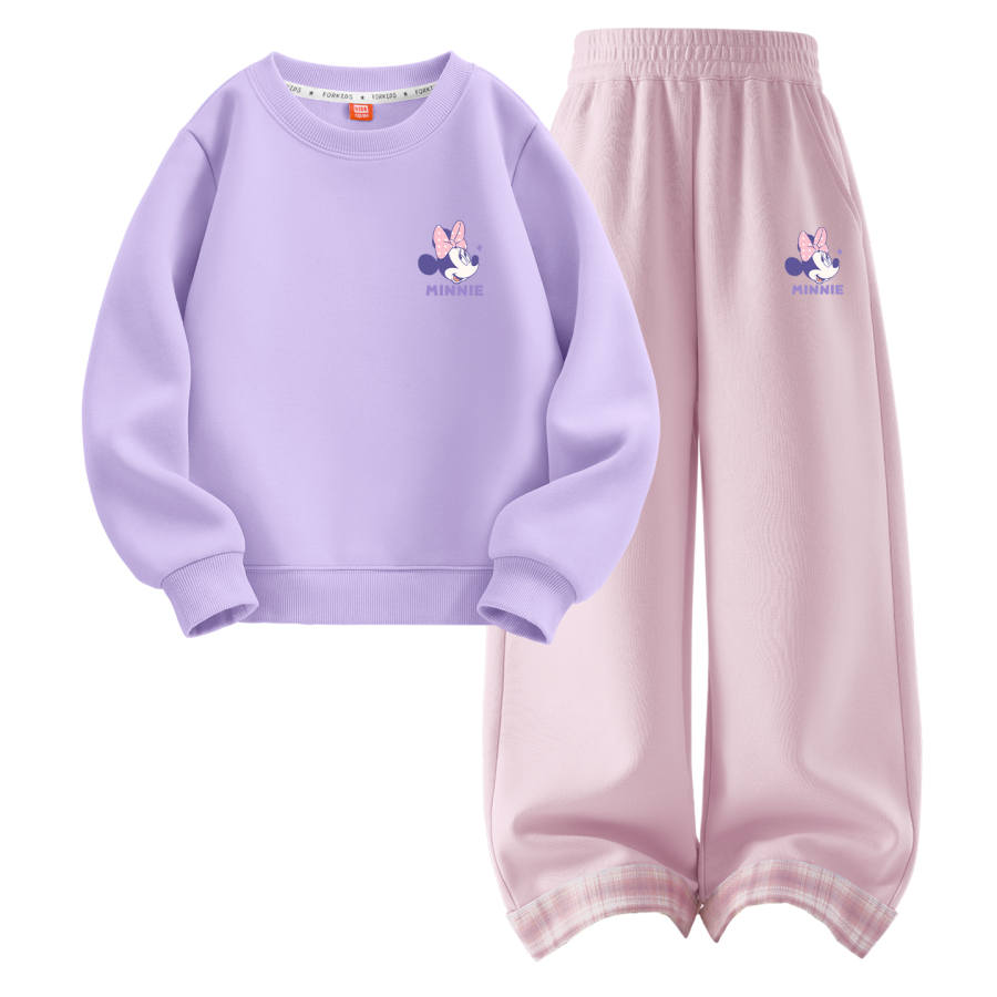 Disney Kids Casual Sportswear Crew Neck Moderate Stretch Breathable