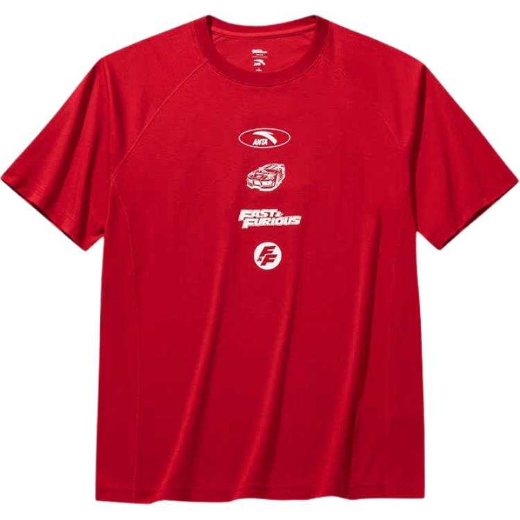 ANTA Life Collection T Shirts Unisex Blazing Red Crew Neck Moderate Straight Fit