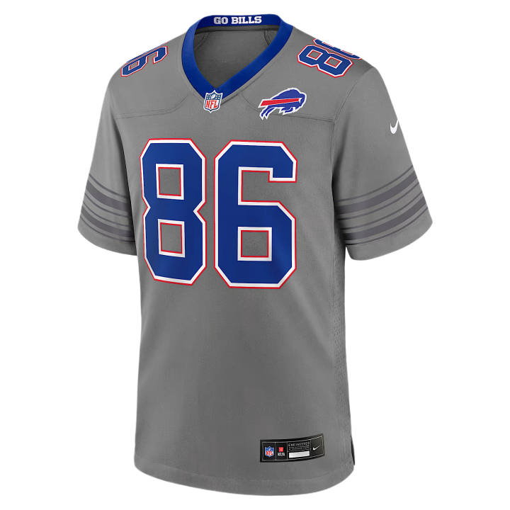 Nike Nike NFL Rugby Jerseys Men's Gray V Neck Moderate