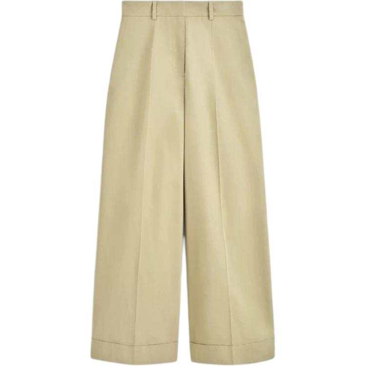 COS Casual Pants Women's Beige Yellow Moderate Wide Leg Pants