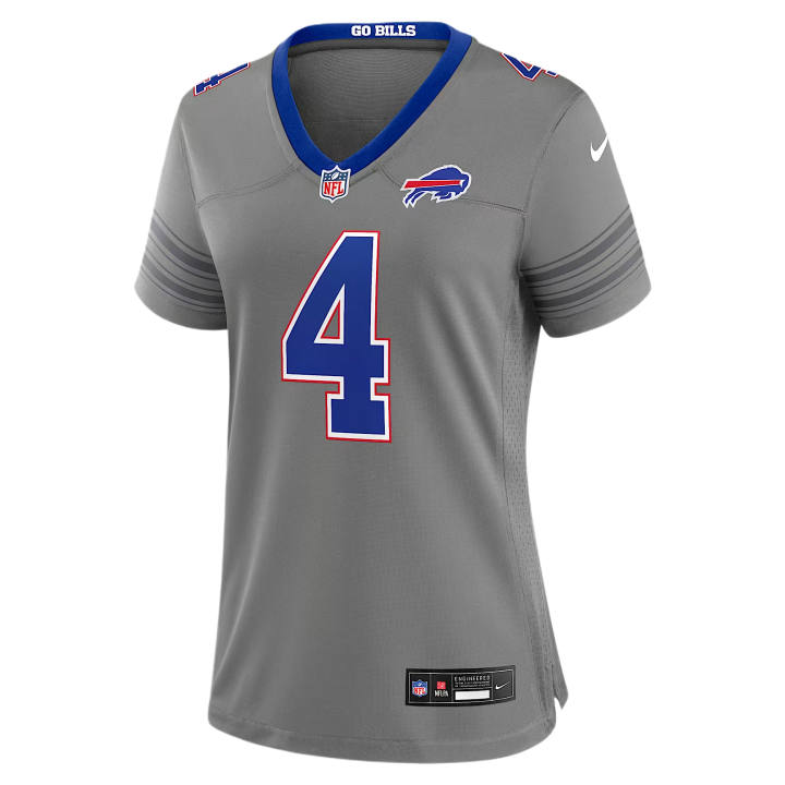 Nike Nike NFL Rugby Jerseys Women's Gray V Neck Moderate