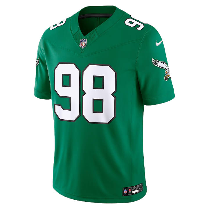 Nike Nike NFL Rugby Jerseys Men's Kelly Green V Neck Moderate
