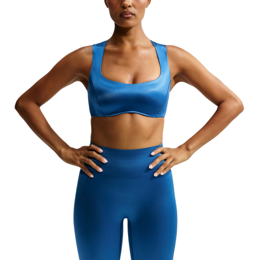 Nike Nike X Skims Shine Sports Underwear Women's NSKM Cobalt Blue/NSKM Cobalt Blue Crew Neck Moderate