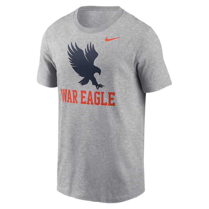 Nike Nike College T Shirts Men's Gray Heather Crew Neck