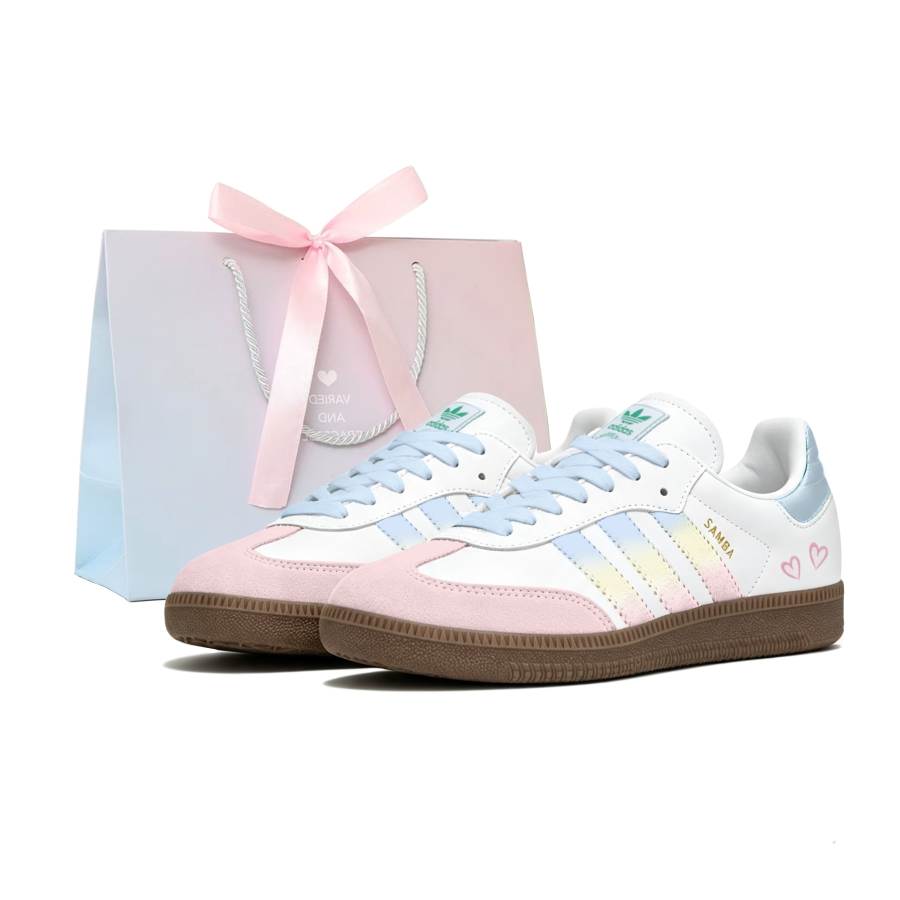 Adidas Originals Samba XLG German Army Trainers Unisex Low Top White/Blue/Pink