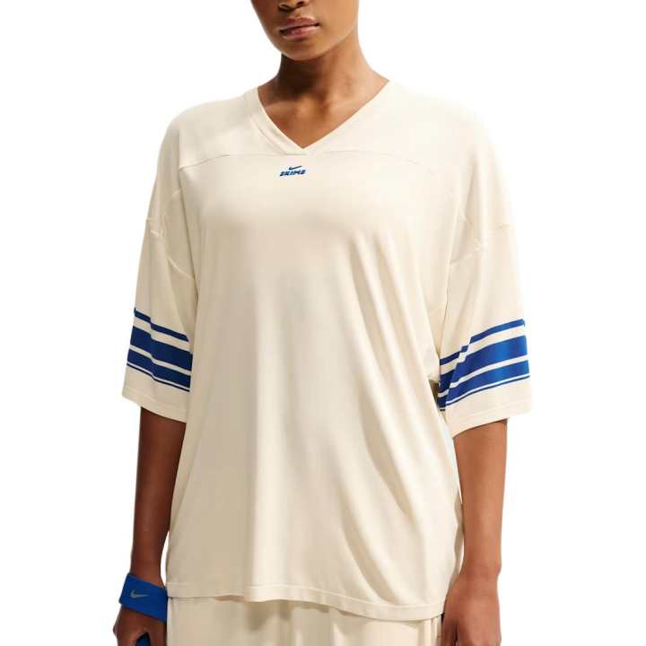 Nike Nike X Skims T Shirts Women's NSKM Actv Ivory/NSKM Cobalt V Neck Other