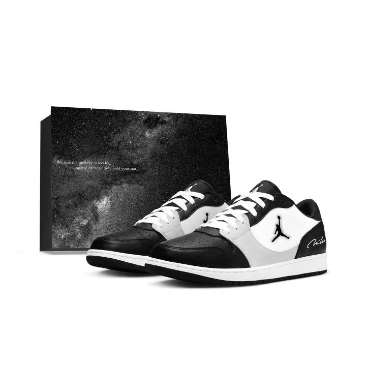 Jordan Jordan COURT CONNECT Skateboard Shoes Unisex Low Top Black White Gray
