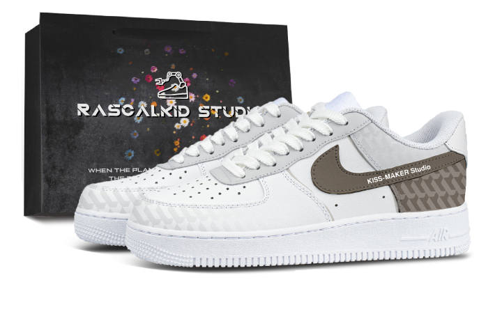 Nike Nike Air Force 1 Skateboard Shoes Unisex Low Top Gray