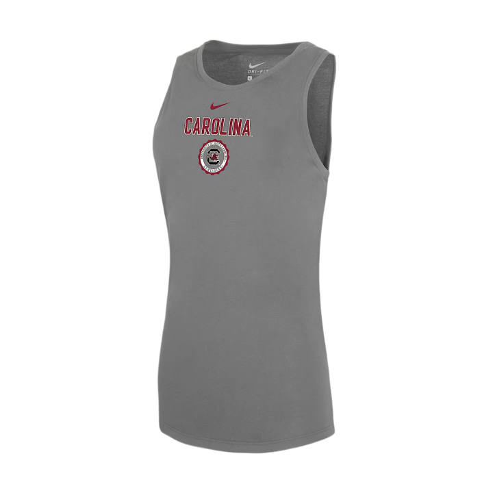 Nike Nike Dri Fit College Tank Tops Women's Gray Crew Neck