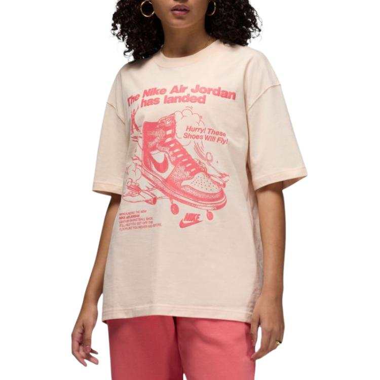 Jordan Jordan T Shirts Women's Light Pink Crew Neck