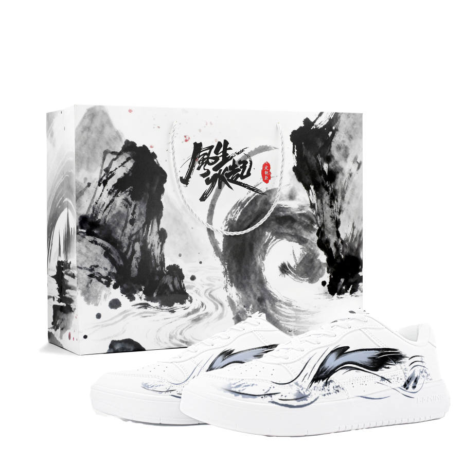 Li-Ning Li Ning Floating Boat Skateboard Shoes Unisex Low Top Black White Blue