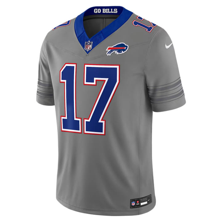 Nike Nike NFL Rugby Jerseys Men's Gray V Neck Moderate