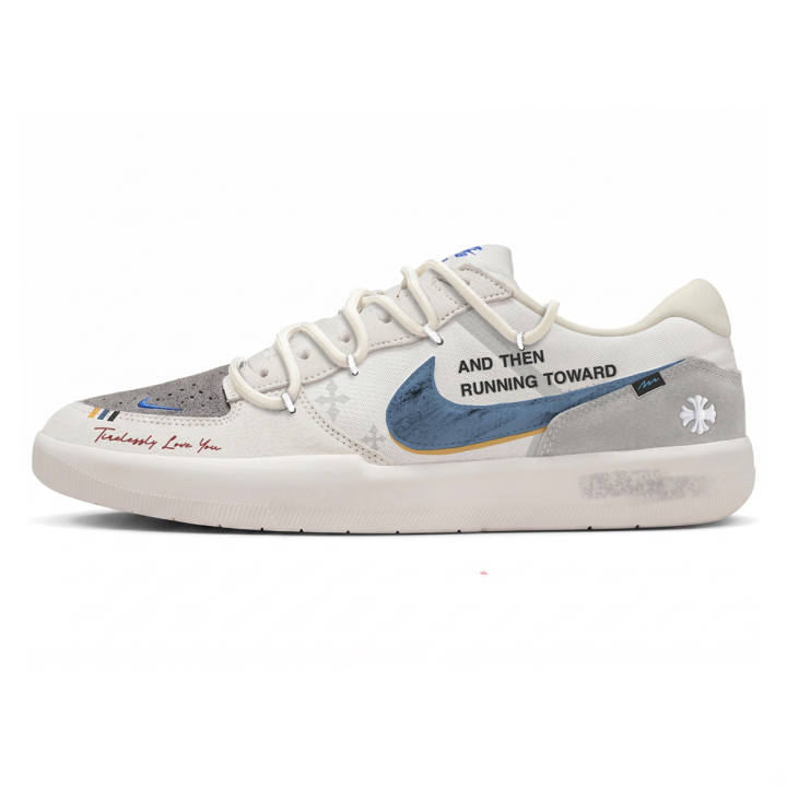 Nike Nike SB Force 58 Skateboard Shoes Unisex Low Top White, Gray, Blue, Multicolor