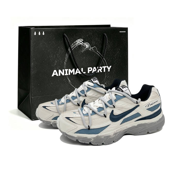 Nike Nike Initiator Running Shoes Unisex Low Top Beige Gray Blue