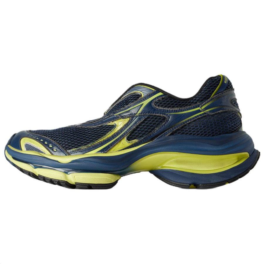 Balenciaga D'Orsay Casual Shoes Men's Low Top Fluorescent Yellow & Dark Gray & Black