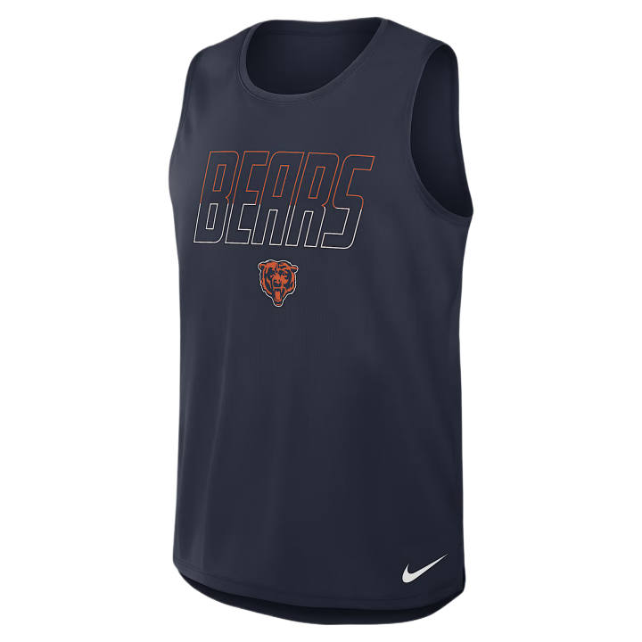 Nike Nike NFL Tank Tops Men's Marine Blue Crew Neck Moderate