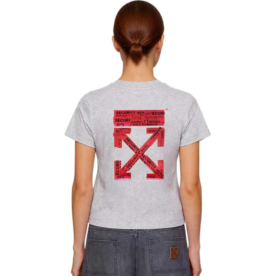 OFF-WHITE OFF WHITE T Shirts Women's Crew Neck Moderate Straight Fit