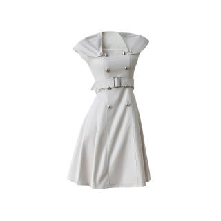 TUSHIFEI Sleeveless Dresses Women's Image Color Square Collar Moderate Short Skirt A Line Skirt