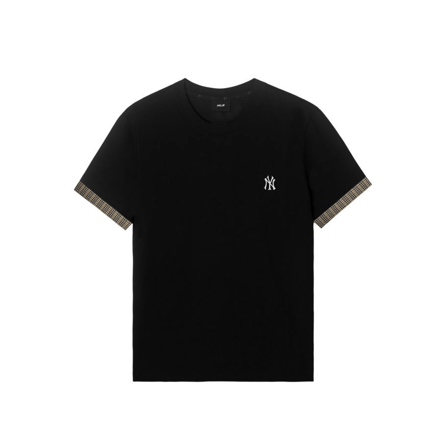 MLB T Shirts Unisex New York Yankees/Black Crew Neck Moderate Straight Fit