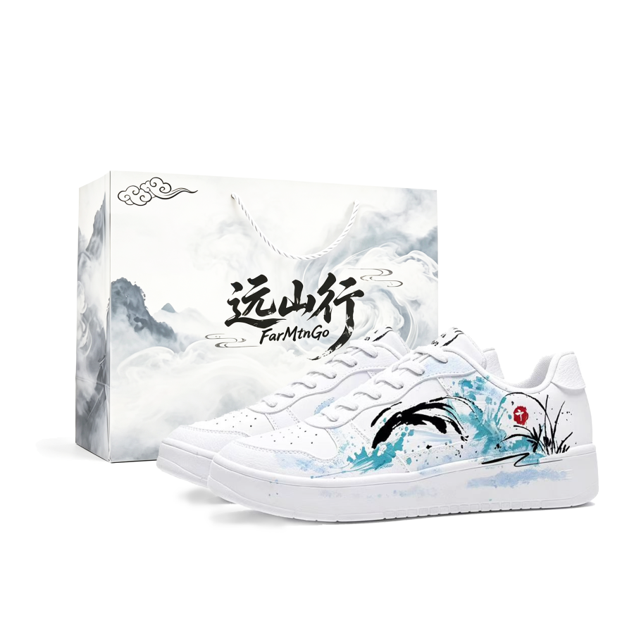 Li-Ning Li Ning Floating Boat Skateboard Shoes Men's Low Top Blue With White Lettering