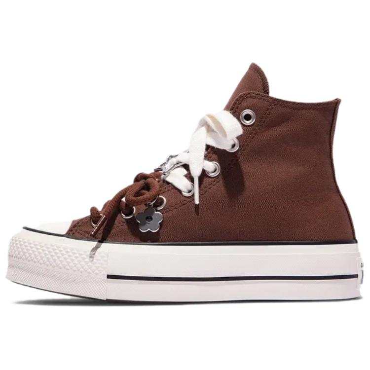 Converse All Star Lift Canvas Shoes Women's High Top Brown