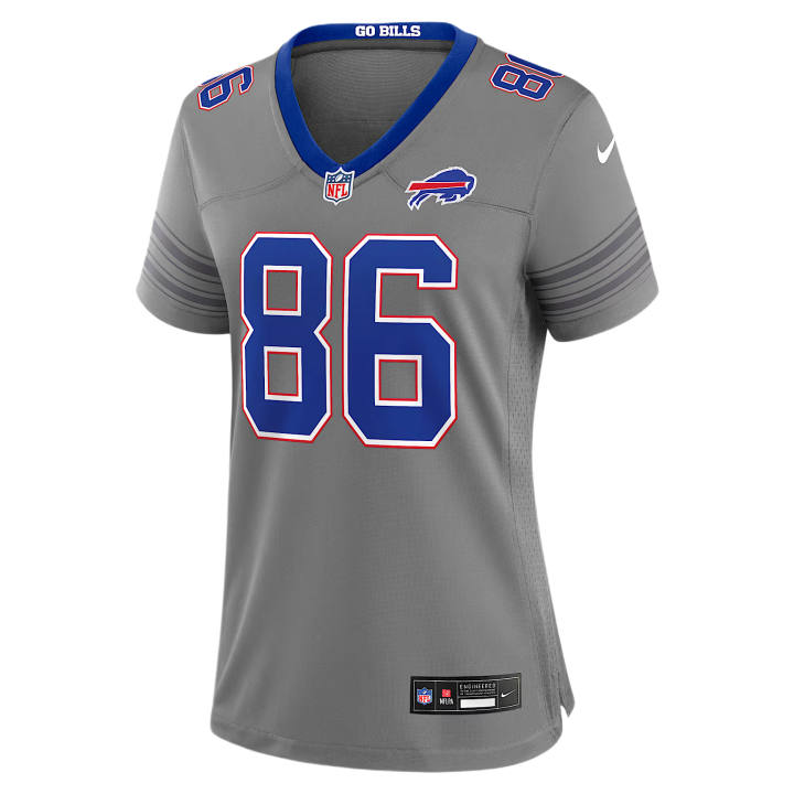 Nike Nike NFL Rugby Jerseys Women's Gray V Neck Moderate
