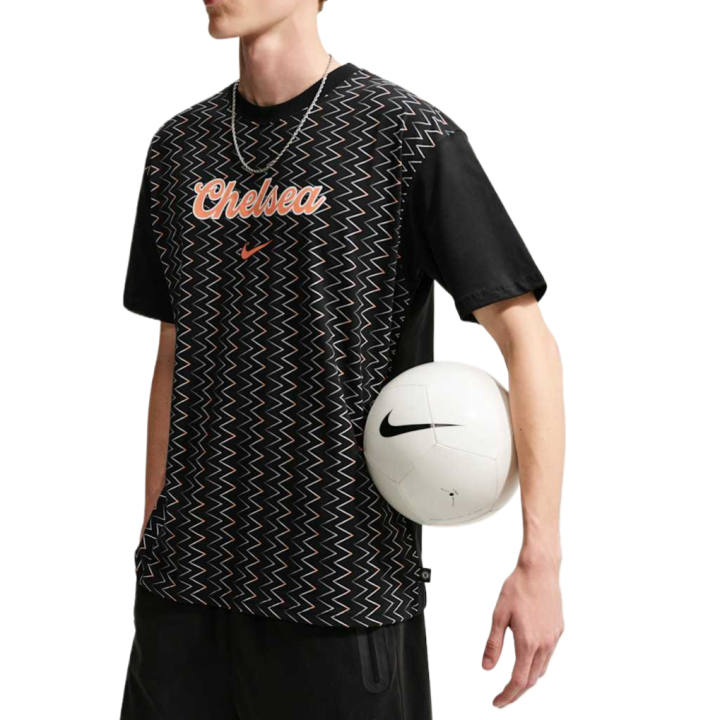 Nike Nike Chelsea FC Soccer Jerseys Men's Black Crew Neck Moderate