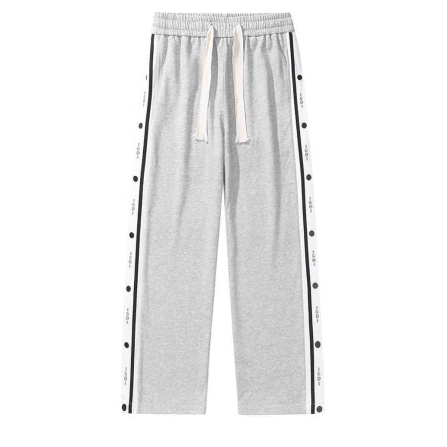IGOI Casual Pants Unisex Moderate Snap Button Pants