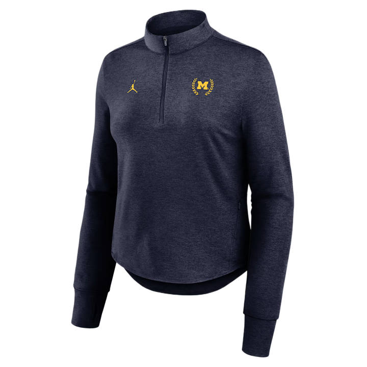 Jordan Jordan College Dri FIT Sweatshirts Women's Marine Blue Stand Collar Moderate