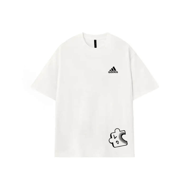 Adidas Adidas MUST HAVES T Shirts Unisex Ecru Crew Neck Thin Straight Fit
