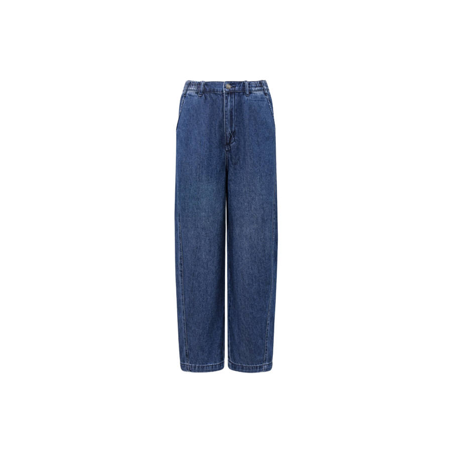 Li-Ning Li Ning Jeans Women's Dark Denim Blue Moderate Straight Fit Pants