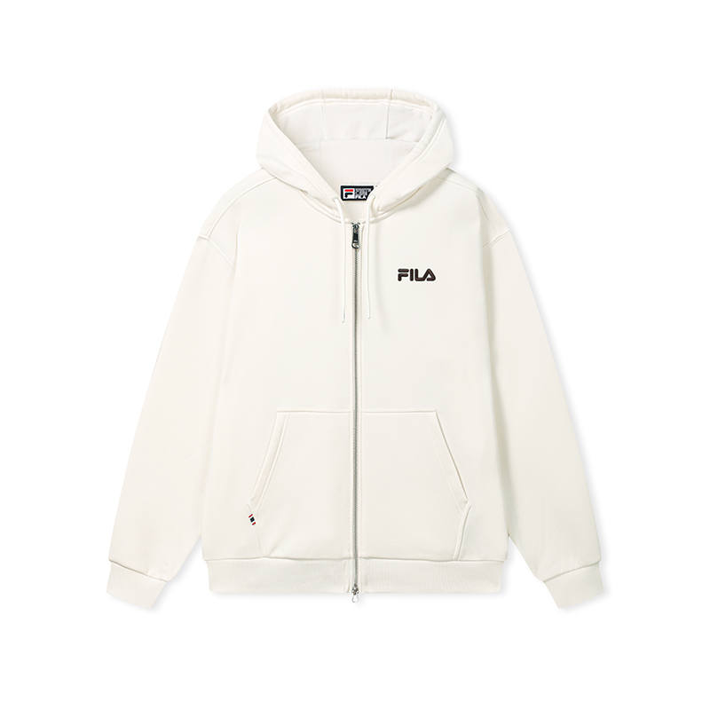 FILA Jackets Unisex Steam White Hooded Non Detachable Thickened Other