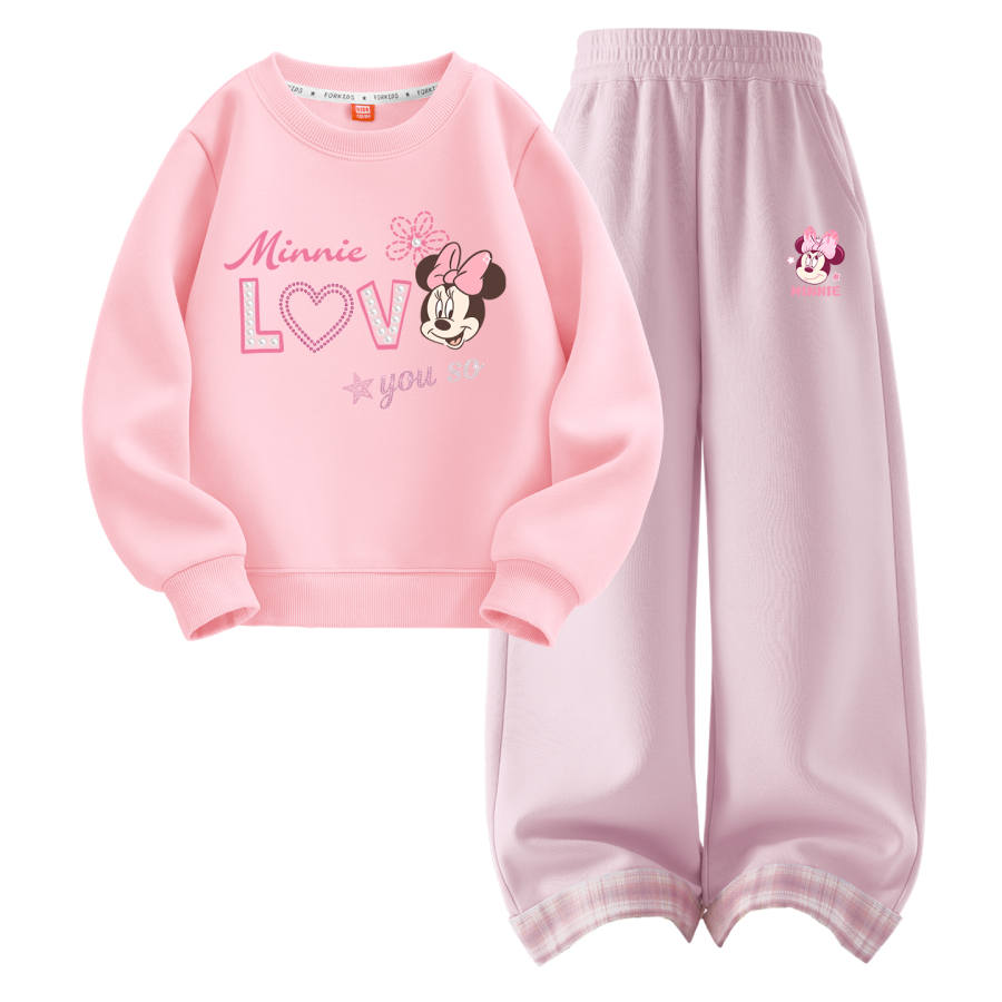 Disney Kids Casual Sportswear Crew Neck Moderate Stretch Breathable