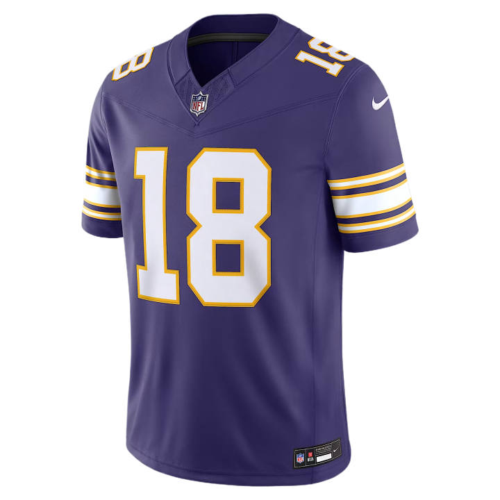 Nike Nike NFL Rugby Jerseys Men's Purple V Neck Moderate