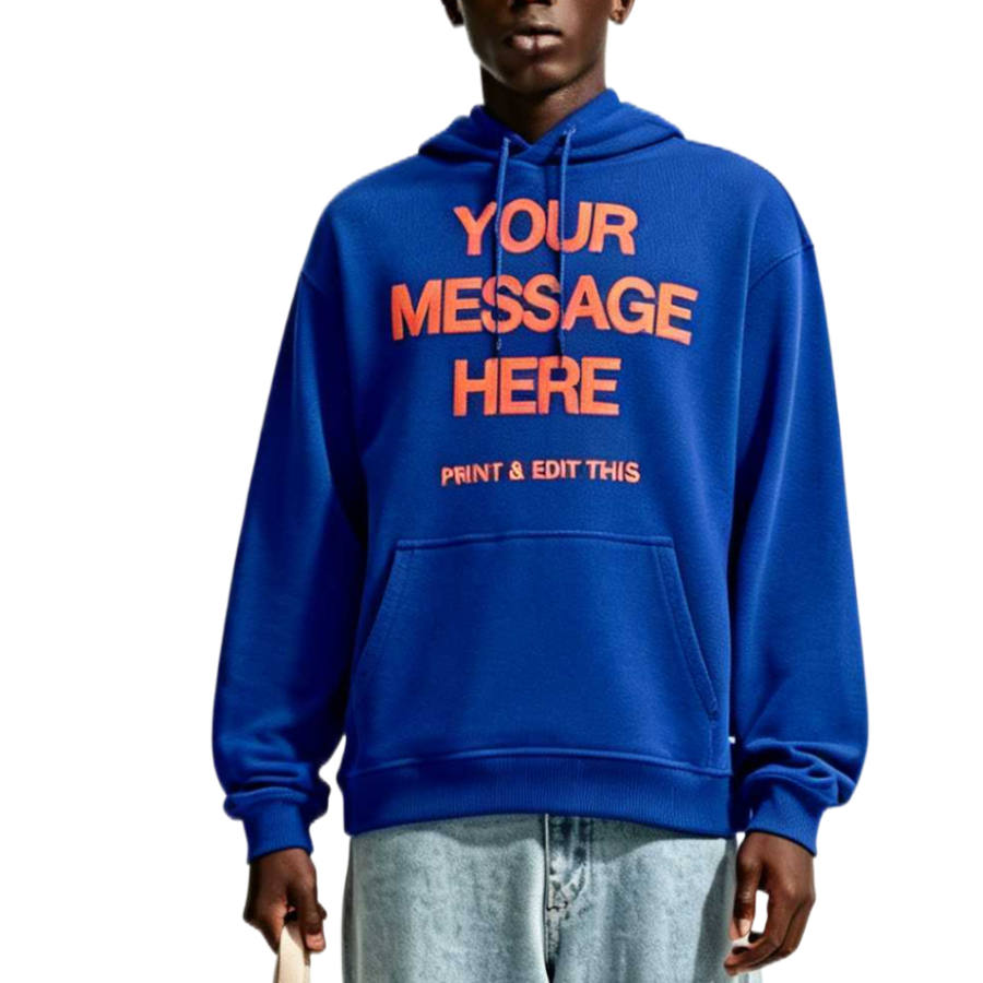 Nike Nike Sportswear Sweatshirts Men's Old Royal Blue/Safety Orange/Safety Orange Hooded Non Detachable Moderate