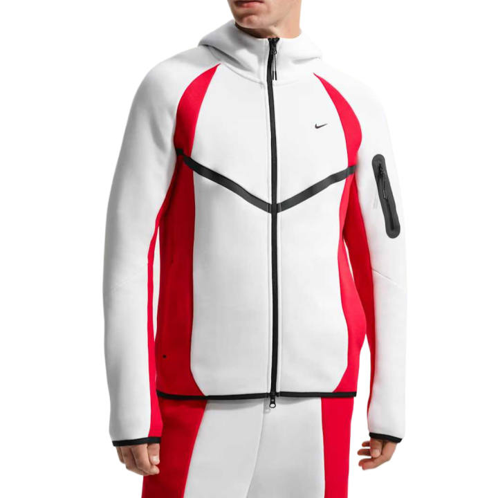 Nike Nike Jackets Men's Peak White/University Red/Black Hooded Non Detachable Moderate