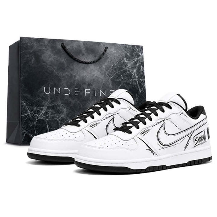 Nike Nike Big Skateboard Shoes Unisex Low Top White/Black