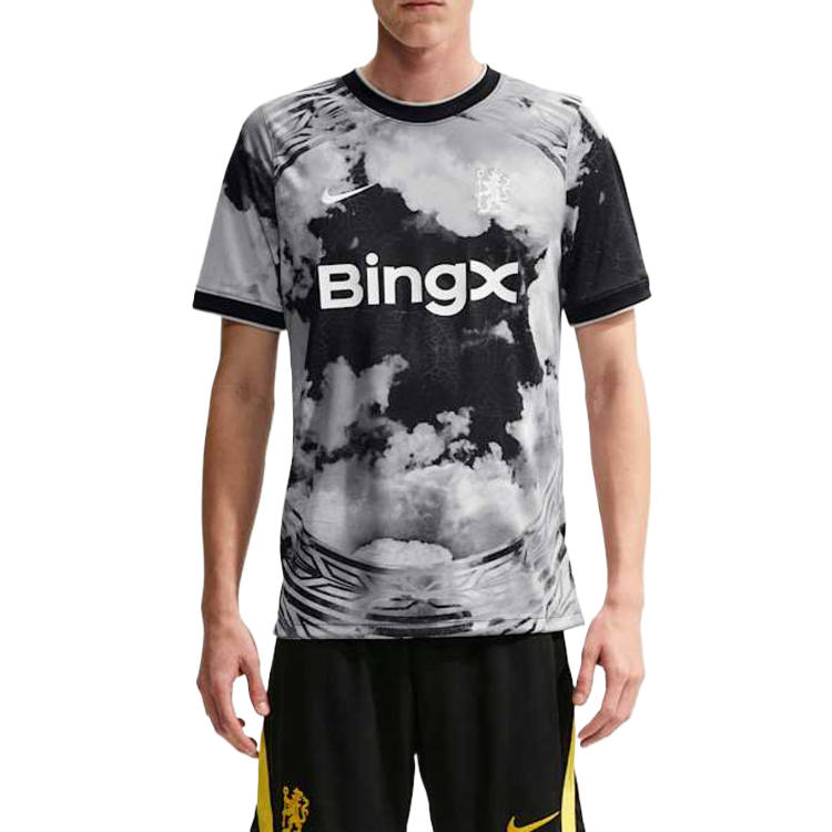Nike Nike Chelsea FC Soccer Jerseys Men's Grey Fog/Black/White Crew Neck