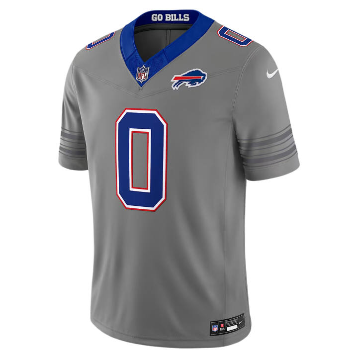 Nike Nike NFL Rugby Jerseys Men's Gray V Neck Moderate
