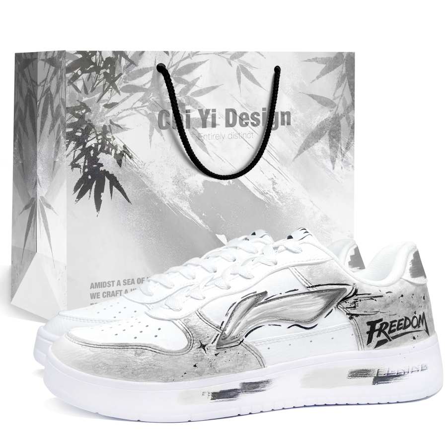 Li-Ning Li Ning Floating Boat Skateboard Shoes Men's Low Top White/Black