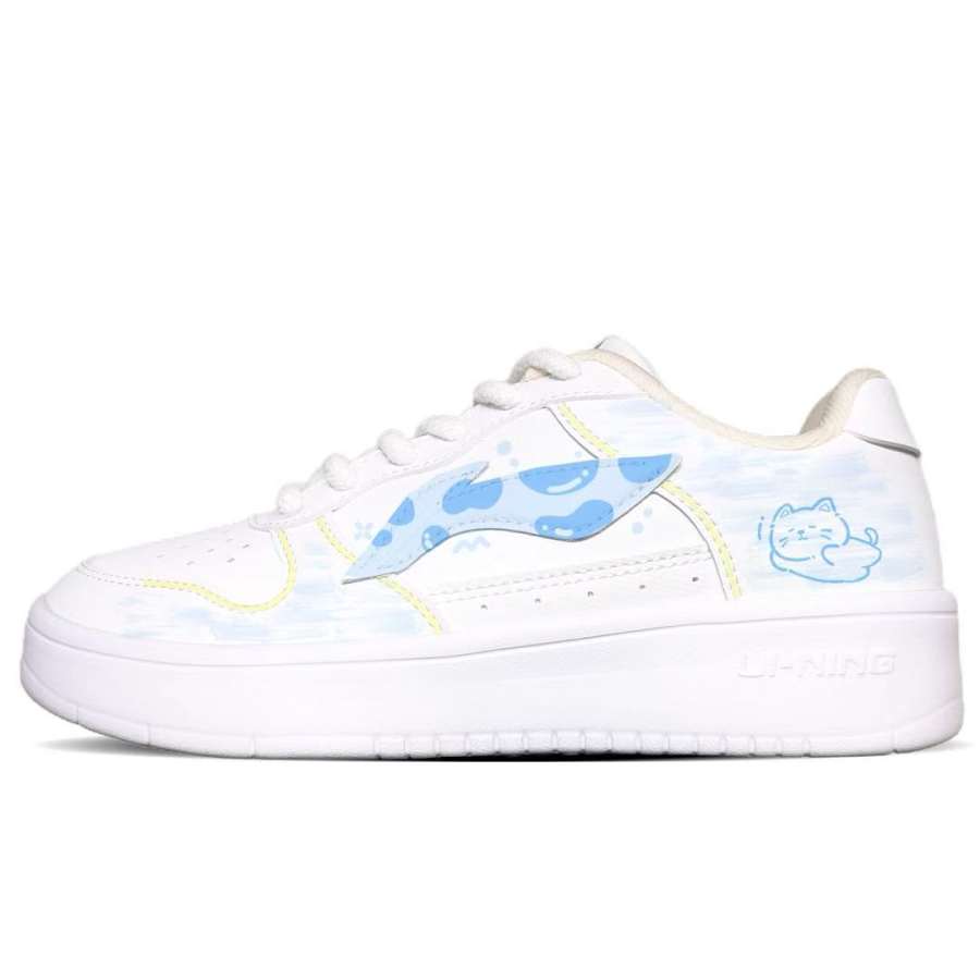 Li-Ning Li Ning Floating Boat Skateboard Shoes Women's Low Top Blue Yellow