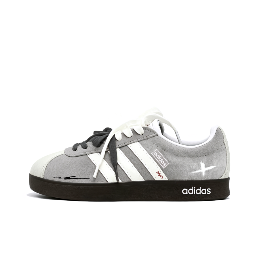 Adidas Adidas VL COURT 2.0 Skateboard Shoes Unisex Low Top Gray