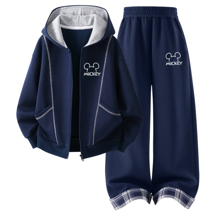 Disney Kids Casual Sportswear Hooded Non Detachable Moderate Stretch Breathable