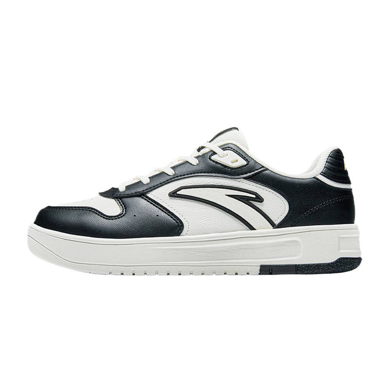 ANTA Lightweight Shoes Skateboard Shoes Women's Low Top Ivory White/Basic Black