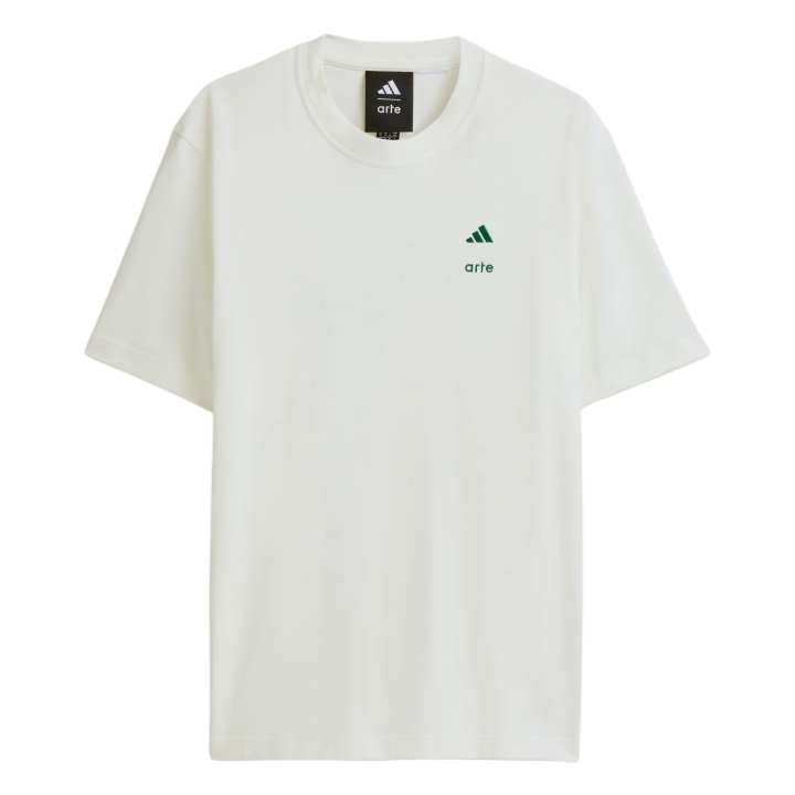 Adidas Adidas X ARTE T Shirts Men's Ecru/Amazon Green Crew Neck